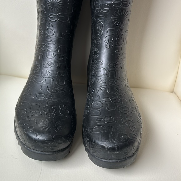 UGG Black Wilshire Logo Tall Rain Boots - Picture 5 of 8